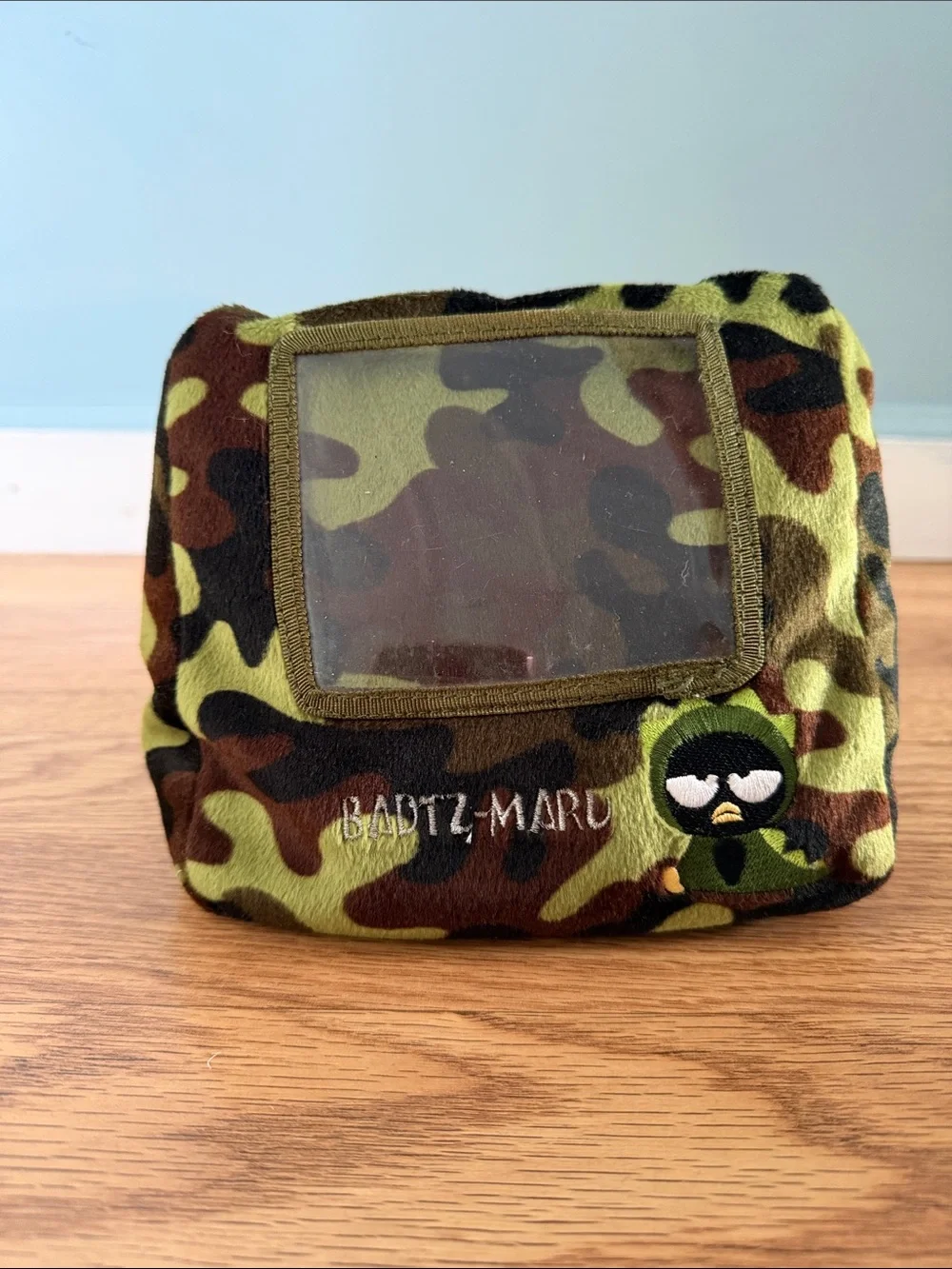 Sanrio Badtz-Maru Camo Kids Plush Photo Frame Pouch